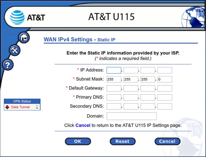 AT&T router IP