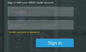 asus router login